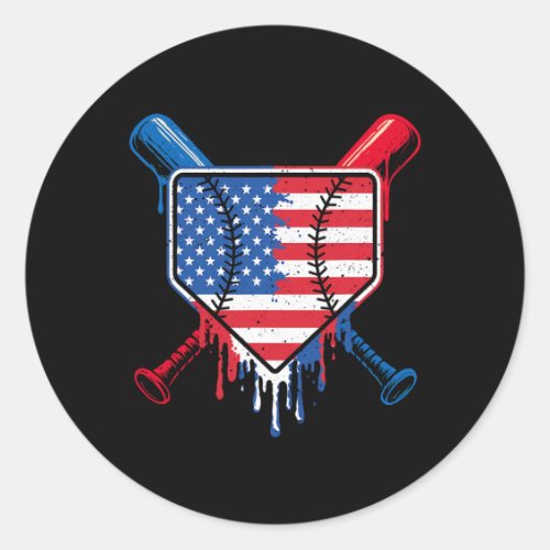 Sell Drip Boys Ice Cream Patriotic American Flag  Classic Round Sticker