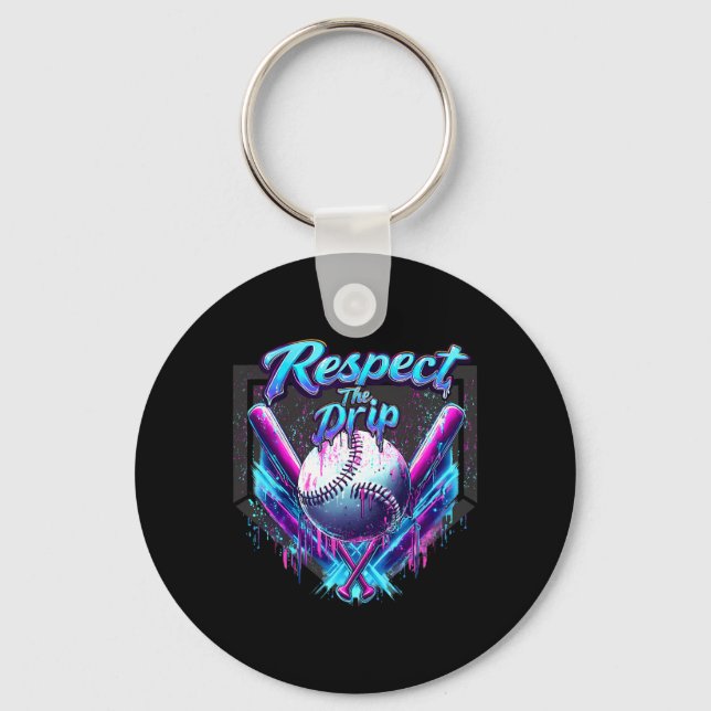 Sell Drip Ice Cream Dripping Respect The Drip 6  Keychain (Front)
