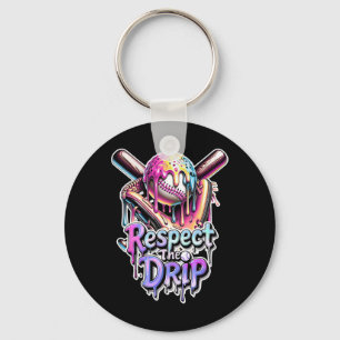 Sell Drip Ice Cream Dripping Respect The Drip 8  Keychain