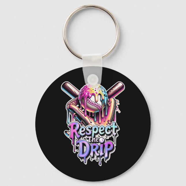 Sell Drip Ice Cream Dripping Respect The Drip 8  Keychain (Front)