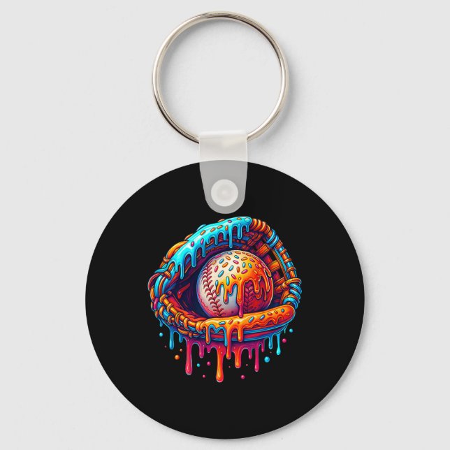 Sell Drip Ice Cream Sprinkles Sell Glove 6  Keychain (Front)