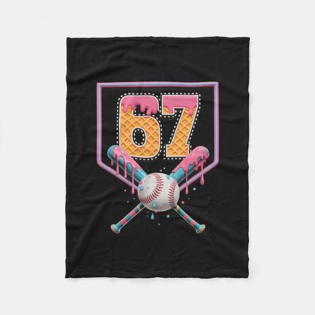 Sell Drip Number 67 Fun Six Seven 6 7 Meme Design  Fleece Blanket (Front)