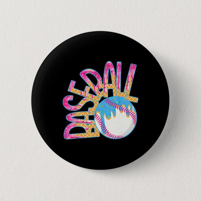 Sell Game Day Drip Ice Cream Drip Youth Boys Sell  Button (Front)