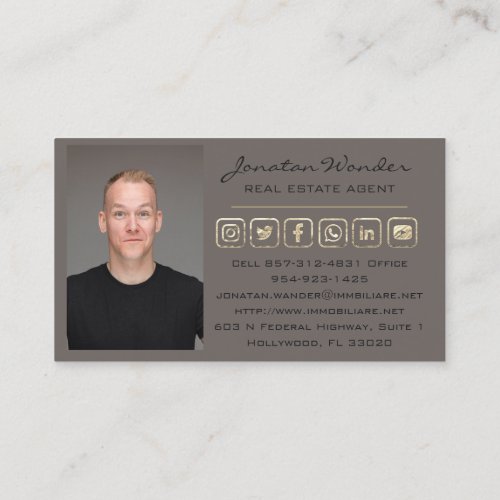 Sell House Social Media Logo Real Estate Agent  Bu Business Card