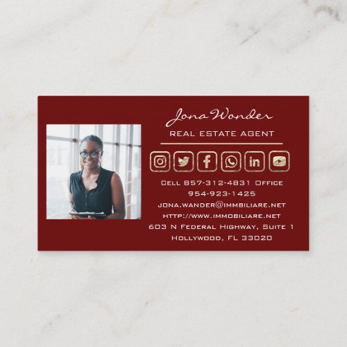 Sell House Social Media Logo RealEstateAgentOffice Business Card