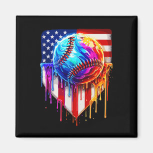 Sell Ice Cream American Flag Drip Magnet
