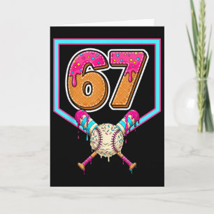 Sell Ice Cream Drip Number 67 Player 67th Birthday Card