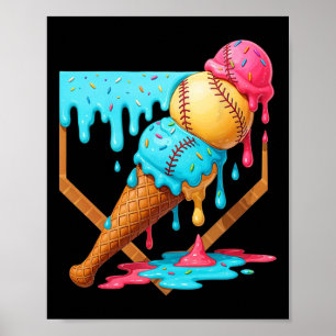 Sell Ice Cream Dripping Funny Sell Men Kids Boys 1 Poster