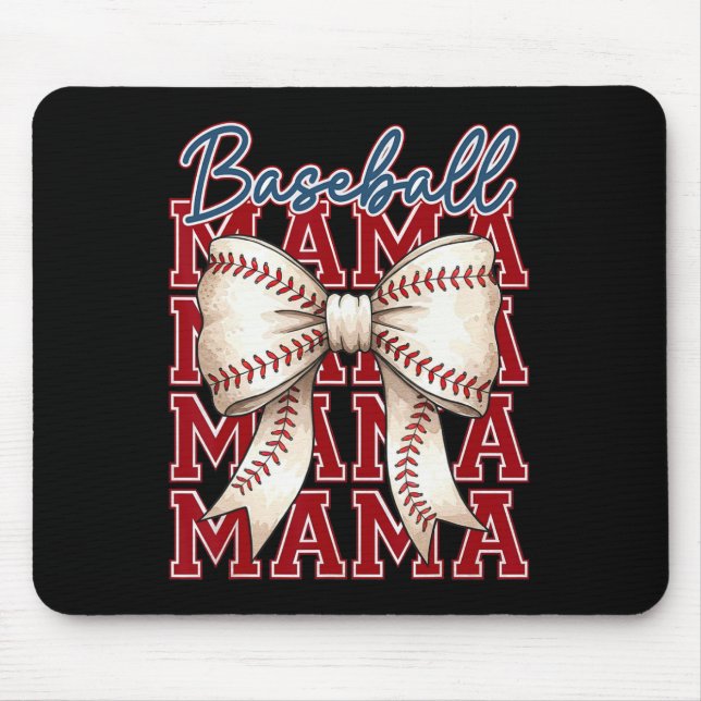 Sell Mama Coquette Bow Game Day Gift For Mother's  Mouse Pad (Front)