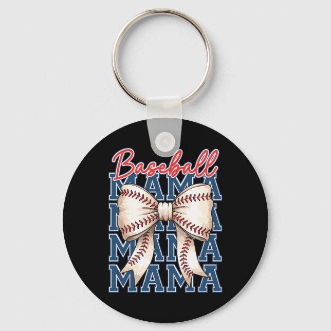 Sell Mama Coquette Bow Game Day Sell Mother Day  Keychain (Front)