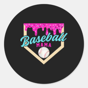 Sell Mama Home Plate Ice Cream Drip With Sprinkles Classic Round Sticker