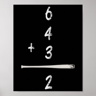 Sell Math 6 4 3 2 Double Play Cute Shirt Softll Ga Poster