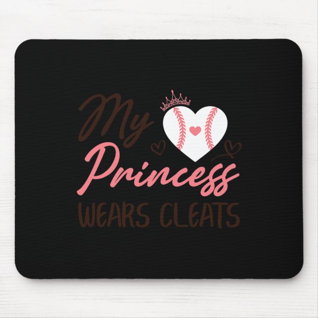 Sell Mom Dad My Princess Wears Cleats  Mouse Pad (Front)