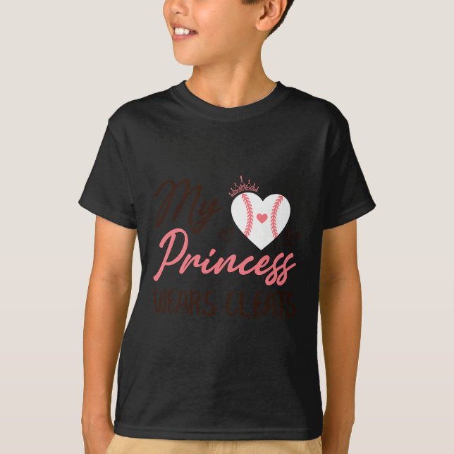 Sell Mom Dad My Princess Wears Cleats  T-Shirt (Front)