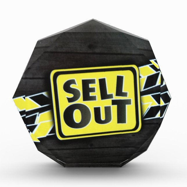 Sell Out Art Print Acrylic Award (Front)