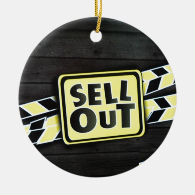 Sell Out Art Print Ceramic Ornament (Front)