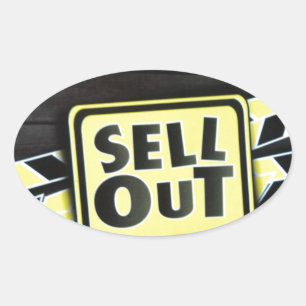 Sell Out Art Print Oval Sticker