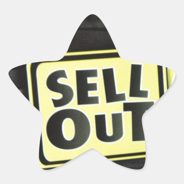 Sell Out Art Print Star Sticker (Front)