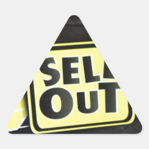 Sell Out Art Print Triangle Sticker