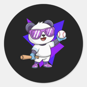 Sell Panda. Panda Sports Fun Sell Enthusiasts Classic Round Sticker