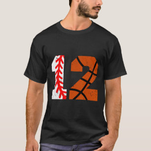 Sell Sketll Number 12 Jersey Funny 12th Birthday 1 T-Shirt