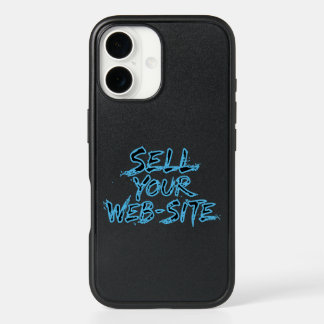 Sell Your Website Blue Distressed Typography iPhone 16 Case