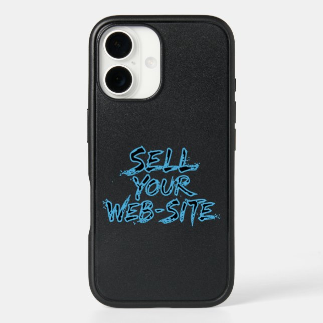 Sell Your Website Blue Distressed Typography Otterbox iPhone Case (Back)