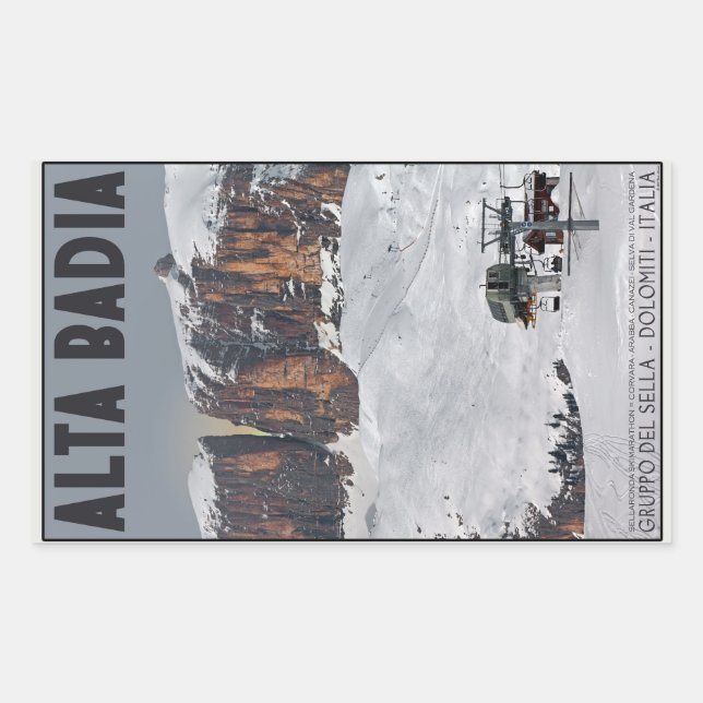 Sella Ronda - Alta Badia Rectangular Sticker (Front)