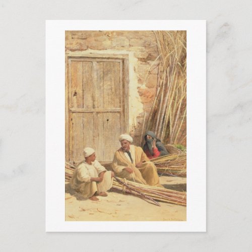 Sellers of Sugar Cane Egypt 1892 oil on canvas Postcard