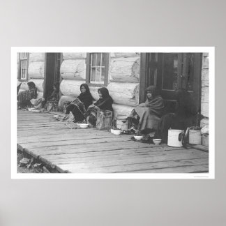 Selling Berries in Alaska 1905 Poster