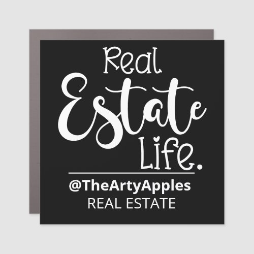 selling business logo real estate life open house  car magnet