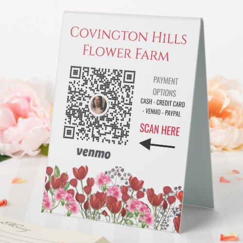 Selling Cut Flowers Farm Venmo Pay Here Sign 