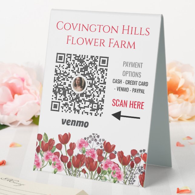Selling Cut Flowers Farm Venmo Pay Here Sign  (In SItu (Wedding))