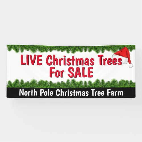 Selling Live Christmas Trees Farms Banner