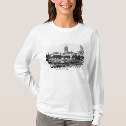 Selling wood on the River Trave Lubeck c1910 T_Shirt