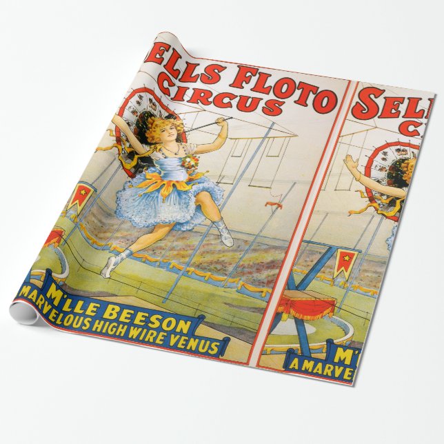 Sells Floto Circus Wrapping Paper (Unrolled)