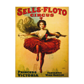 Sells Floto Wire Dancer Circus Princess Victoria Postcard