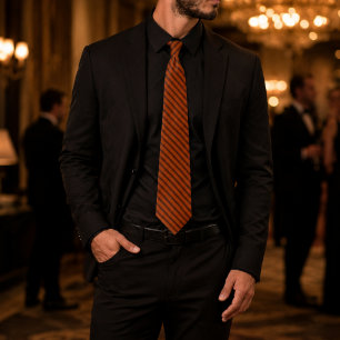 Selphyr Burnt Orange Textured Neck Tie