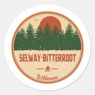 Selway-Bitterroot Wilderness Montana Idaho Classic Round Sticker