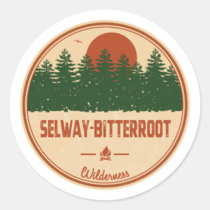 Selway-Bitterroot Wilderness Montana Idaho Classic Round Sticker