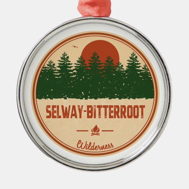 Selway-Bitterroot Wilderness Montana Idaho Metal Ornament (Front)
