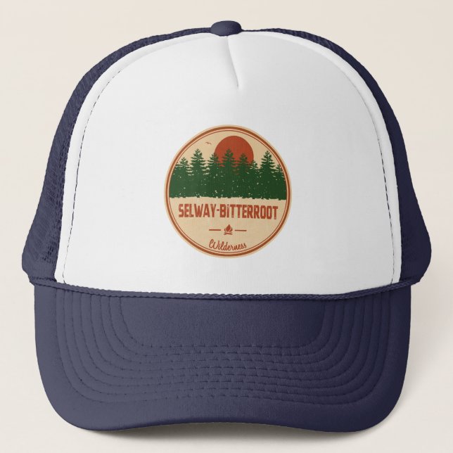 Selway-Bitterroot Wilderness Montana Idaho Trucker Hat (Front)