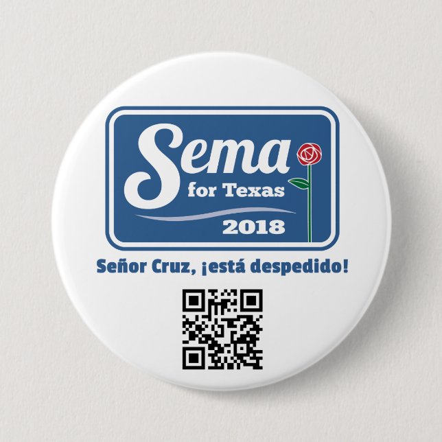 Sema For Texas 2018 3" Button (Front)