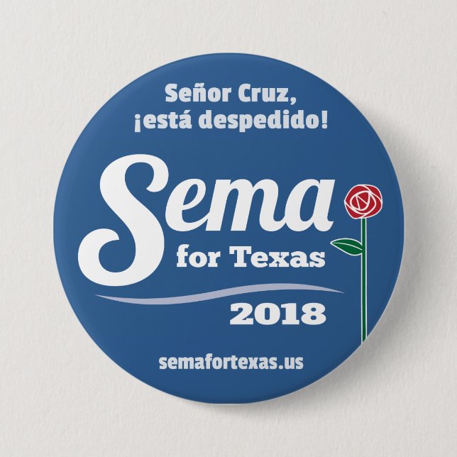 Sema For Texas 2018 3" Button (Front)