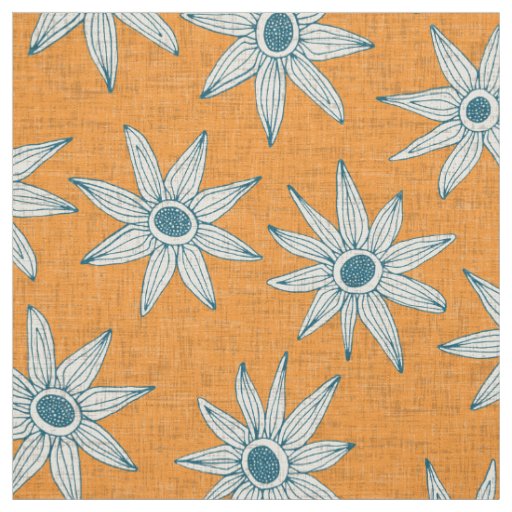 sema tangerine blue fabric