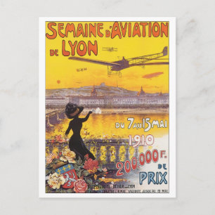 Semaine D' Aviation de Lyon Postcard