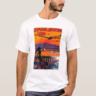 Semaine d' Aviation De Lyon Vintage Poster T-Shirt