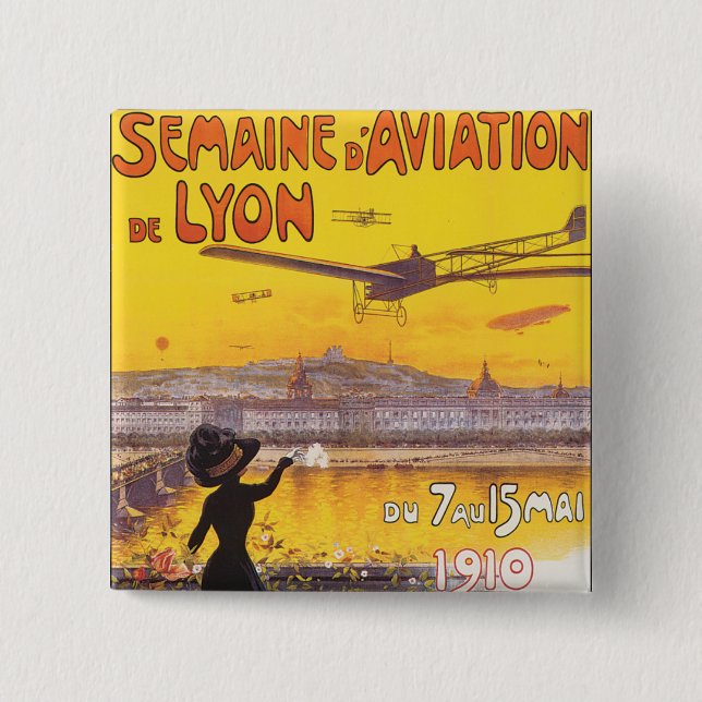 Semaine d'Aviation de Lyon Button (Front)