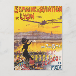 Semaine d'Aviation de Lyon Postcard