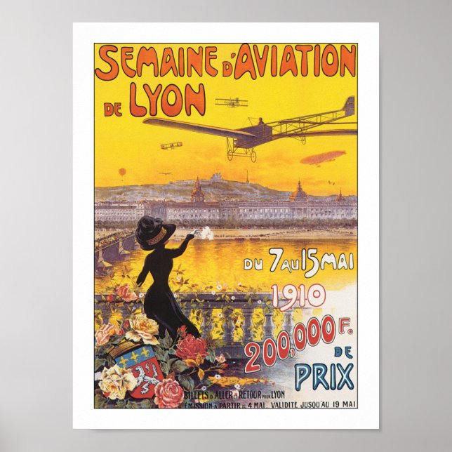 Semaine d'Aviation de Lyon Poster (Front)